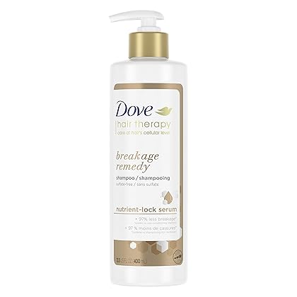 Dove Hair Therapy Shampoo for Damaged Hair Breakage Remedy Hair Shampoo with Nutrient-Lock Serum 13.5 fl oz