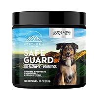 Safe Guard Probiotics for Dogs with Detox and Fulvic Minerals to Relieve Allergies Itchy Skin Diarrhea and Improve a Dog's Immune System and Energy (Powder, 70gram)