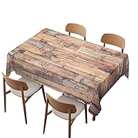Rustic Wood tablecloth, 60x104 inch, Waterproof Stain Wrinkle Resistant Print table clothes, for kitchen camping birthday dining dinner outdoor-Rectangle Table Clothes for 6 Ft Tables, Pale Grey Umber