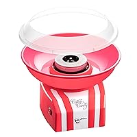 The Candery Cotton Candy Machine - Bright, Colorful Style- Makes Hard and Sugar Free Candy, Sugar Floss, Homemade Sweets for Birthday Parties - Includes 10 Cones & Scooper