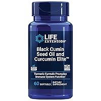 Black Cumin Seed Oil & Curcumin Elite Turmeric Extract - Supplement - Formula for Healthy Immune System & Whole-Body Health- Gluten Free, Non-GMO - 60 Softgels