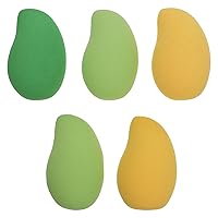 BESTOYARD 5 Pcs Mango Cosmetic Egg scrub eyeliner cream puffs facial makeup powder puff cleansing gifts clay wash makeup wedges water sponge Body