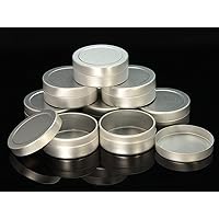 20 Pieces 10ml Aluminum Empty Container Jar Silver Tins for storage rings chains Trinkets Cream Cosmetic Pots Lip Balm