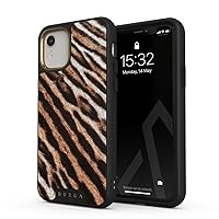 BURGA Phone Case Compatible with iPhone XR - Golden Wildcat Savage Tiger Fur Cheetha - Cute But Tough with CloudGuard 2-in-1 Defense System - Luxury iPhone XR Protective Scratch-Resistant Hard Case