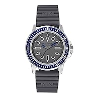 Armani Exchange A｜X Men's Three-Hand Gray Silicone Watch (Model: AX1862)