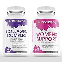 Collagen Complex - Hydrolyzed Collagen Supplement for Healthy Joints, Healthy Skin, Hair, Nails and Women’s Support Complex Advanced Formula - Female Support Supplement for Hot Flashes, Night Sweats