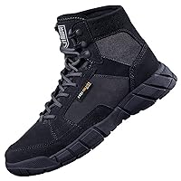 FREE SOLDIER Waterproof Hiking Work Boots Men's Tactical Boots 6 Inches Lightweight Military Boots Breathable Desert Boots(Black 11.5)