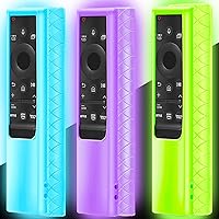 3 Pack Case Compatible with Samsung Smart TV Remote Control, Remote Cover for Samsung Solar Cell Remote 2021/2022 BN59-01357 BN59-01385 BN59-01265A Universal Silicone Skin Sleeve Glow in The Dark