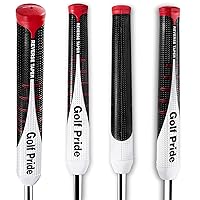 *NEW* Golf Pride 2024 Reverse Taper Round Large Jumbo Putter Grip - Unisex, Stroke Enhancement, Soft & Tacky, Superior Traction, 68g, 0.580 Round - Stylish Black/White/Red