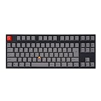 ARCHISS Quattro TKL AS-KBQ91/SRGBA Japanese Layout, 91 Keys, Mechanical Numeric Keyboard, Capacitive Pointing Stick, Cherry MX, Sublimation Print, Black/Gray (Quiet Red Axis)