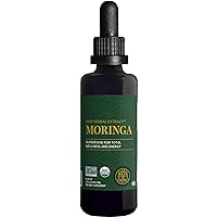 Global Healing Center Organic Moringa Oleifera Extract Liquid Drops Supplement-Vegan Cold-Pressed from Raw Fresh Tree Leaves-Max Absorption of Vitamins, Minerals, Antioxidants & Amino Acids - 2 Fl Oz