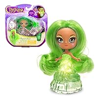 Crystalina Dolls - Aventurine Girls Collectible Toys with Color Changing LED Dress and Amulet Necklace