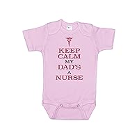 Keep Calm My Dad's A Nurse/Unisex Newborn Bodysuit/Baby Nurse Outfit