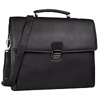Classic Real Leather Black Briefcase Style laptop Bag Executive style briefcase bag for students and Professionals