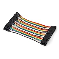 CHANZON 40pcs 10cm Female to Female Header Jumper Wire Dupont Cable Line Connector 40 pin Ribbon Solderless Multicolored for Arduino Raspberry pi Electronic Breadboard Protoboard PCB Board