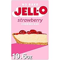 JELL-O Strawberry No Bake Cheesecake Dessert Kit (19.6 oz Box)