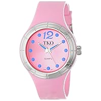 TKO ORLOGI Women's TK531-PK Candy Collection Fun Colorful Rubber Watch