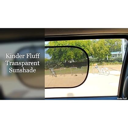 kinder Fluff Car Window Shade (4Pack)-The Only Certified Car Window Sun Shade for Baby Proven to Block 99.95% UVR - Mom's Choice Gold Award - Car Seat Sun Protection - Standard