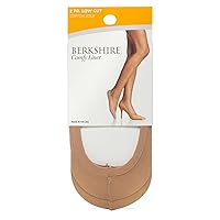 Berkshire Women's Plus Size Cotton Sole Comfy Liner Socks-2 Pack