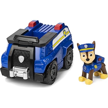 Paw Patrol, Chase’s Patrol Cruiser Vehicle with Collectible Figure, for Kids Aged 3 and Up