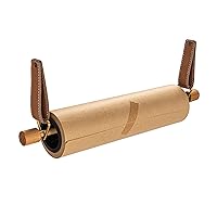 Creative Co-Op Wood Wall Mounted Paper Dispenser with Paper Roll, Natural