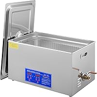 VEVOR 22L Industrial Ultrasonic Cleaner with Digital Timer&Heater 40kHz Professional Ultrasonic Cleaner 110V with Excellent Cleaning Effect for Wrench Tools Industrial Parts Mental Apparatus