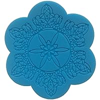 Small Snowflake Flower Lace Mould Sugarcraft Fondant Cake Cupcake Decoration Tool Icing Silicone Mold (252) Diameter 13cm