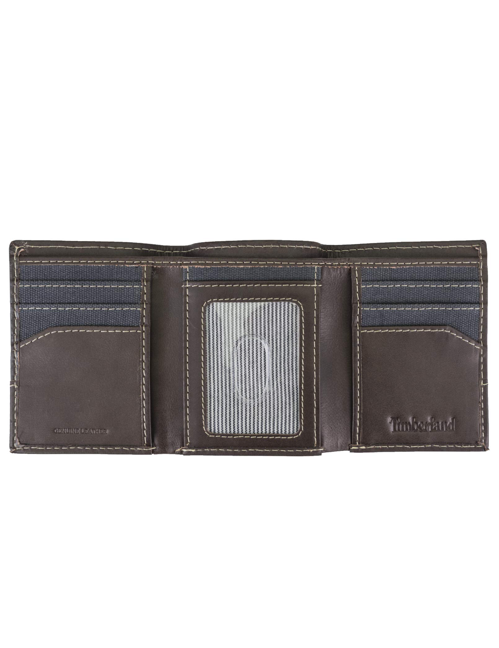 Timberland Men's Canvas & Leather Trifold Wallet