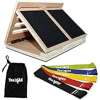 Yes4All Wooden Slant Board/Calf Incline Board - Calf Stretcher, Stretch Board - Incline Board Calf Stretch Wedge Board with Anti-Slip Surface, Foldable and Portable & Smart Design