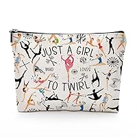Baton Twirler Gifts Gymnastics Stuff Girls Gymnastics Gifts Funny Cosmetic Bag Makeup Bag Travel Toiletry Bag Graduation Birthday Twirling Lover Gifts for Women Female Sister Daughter Friend Bestie