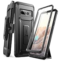 SUPCASE Unicorn Beetle Pro Series Case for Google Pixel 7 Pro (2022 Release), Full-Body Rugged Belt-Clip & Kickstand Case with Built-in Screen Protector (Black)