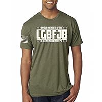 Proud Member of The LGBFJB Community Meme US Flag Sleeve Print Political Mens Premium Tri Blend T-Shirt