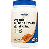 Nutricost Organic Turmeric Powder 2 LBS - Certified USDA Organic, Food Grade, Gluten Free, Non-GMO