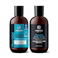 Psoriasis Full Body Kit - Shampoo with Salicylic Acid 3% and Body Wash with Peat Mud 10% 2 x 8.45 fl oz