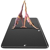 FrenzyBird Large Yoga Mat 6‘ x 4’ x 6mm,Extra Wide Exercise Mat Large Exercise Mat Big Home Yoga Mat Pilates Mat,Non Slip,Thick,TPE Workout Mat,for Women & Men, Yoga, Pilates, Gym and Floor Workouts