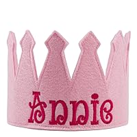 Birthday Crown Hat - Felt Birthday Crown for Boys & Girls - Personalized Birthday Hats for Kids 1-8 Years Old