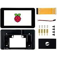 waveshare 7inch DSI LCD with Case for Raspberry Pi 4 Model B, 800×480 TFT Capacitive Touchscreen Monitor Support Ubuntu/Kali / WIN10 IoT