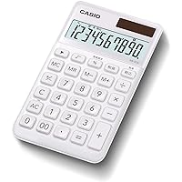 Casio NS-S10-WE-N Stylish Calculator, White, 10-Digit Large Notebook Type