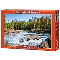 Castorland 1500 Piece Jigsaw Puzzles, Athabasca River, Jasper National Park, Canada, Mountains and River, Adult Puzzles, C-150762-2