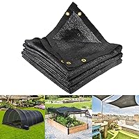 Garden 70% Shade Cloth, 10 x 20 FT Black Sun Shade Net, Mesh Sun Shade Tarp with Reinforced Brass Grommets, Sunblock Shade Cloths for Plants Cover, Greenhouse, Patio, Chicken Coop, Tomatoes
