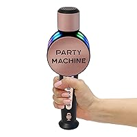 Singing Machine Wireless Karaoke Microphone for Kids & Adults, Party Machine Mic (Rose Gold) - Portable Handheld Bluetooth Microphone with Speaker & Voice Changer Effect - Karaoke Mic for Singing