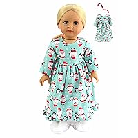 Santa and Penguin Christmas Nightgown for 18-Inch Dolls | Premium Quality & Trendy Design | Dolls Clothes