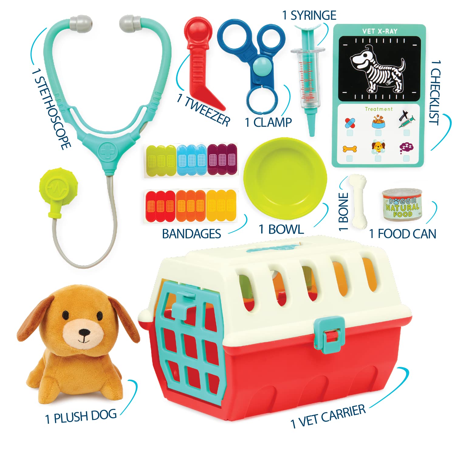 Battat – Vet Play Sets for Kids – Kids Veterinary Playset – Toy Puppy – Veterinarian Kit Toy – 2 Years + – Puppy Care Vet Kit
