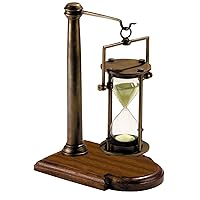 Authentic Models, 30 min Hourglass with Stand, Wooden Vintage Collection, 7.3