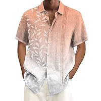 Hawaiian Golf Polo Men Dragon Button Up Shirts for Men Summer Shirt Men Lightweight Top Mens Undershirts Big and Tall