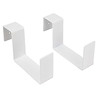 Aluminum Slip-on Flower Box Holders, for 1-1/4 inch to 1-5/8 inch Fence/Railing, White, Pair