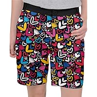 PattyCandy Womens Fun Digital Pattern Ease in to Comfort Fit Pocket Shorts