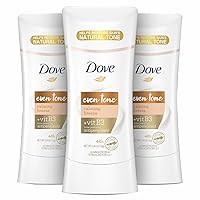 Dove Even Tone Antiperspirant Deodorant Stick Apple Blossom & Mango Butter For Uneven Skin Tone, 2.6 Ounce (Pack of 3)