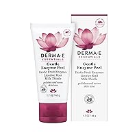 DERMA E Gentle Enzyme Peel – Brightening Exfoliator Mask – Natural Enzymatic Chemical Peel with Papaya, Milk Thistle and Licorice Root - Resurfaces, Smooths and Rejuvenates Facial Skin, 1.7 oz