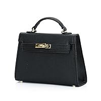 Women's Top Handle Satchel with Detachable Strap Ladies Designer Leather Crossbody Bag